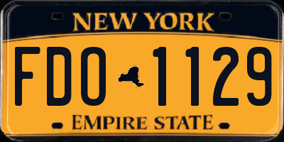 NY license plate FDO1129