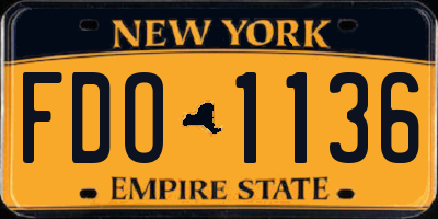 NY license plate FDO1136