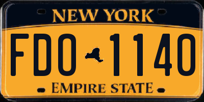 NY license plate FDO1140