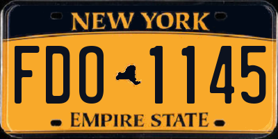 NY license plate FDO1145