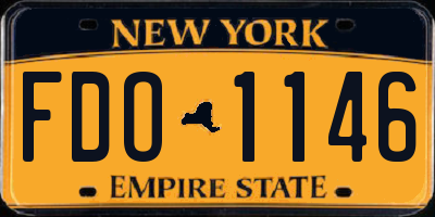 NY license plate FDO1146