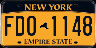 NY license plate FDO1148