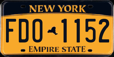 NY license plate FDO1152