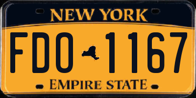NY license plate FDO1167