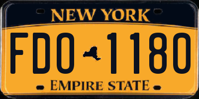 NY license plate FDO1180