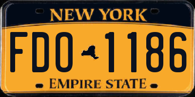 NY license plate FDO1186
