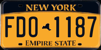 NY license plate FDO1187