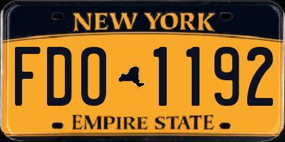 NY license plate FDO1192