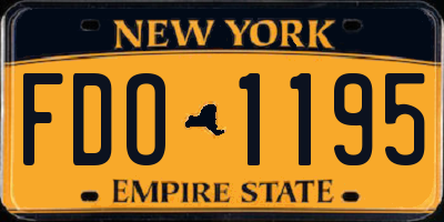 NY license plate FDO1195