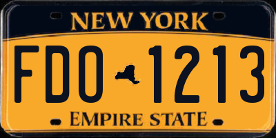 NY license plate FDO1213
