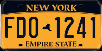 NY license plate FDO1241