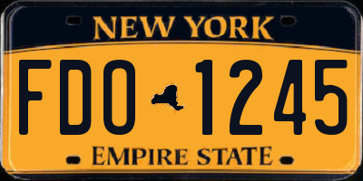 NY license plate FDO1245
