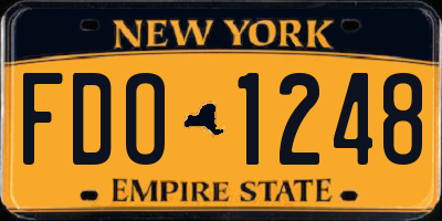 NY license plate FDO1248