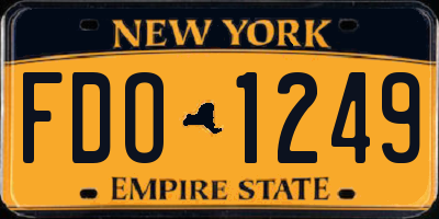 NY license plate FDO1249