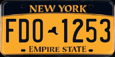 NY license plate FDO1253