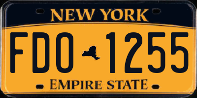 NY license plate FDO1255