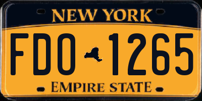 NY license plate FDO1265