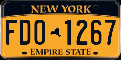 NY license plate FDO1267
