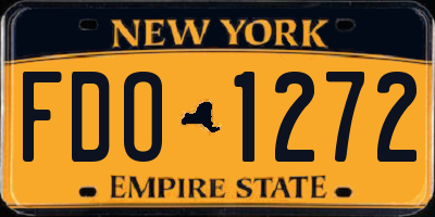 NY license plate FDO1272