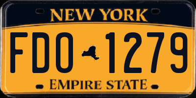 NY license plate FDO1279
