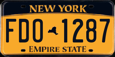 NY license plate FDO1287
