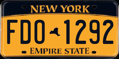 NY license plate FDO1292