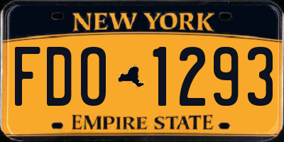 NY license plate FDO1293