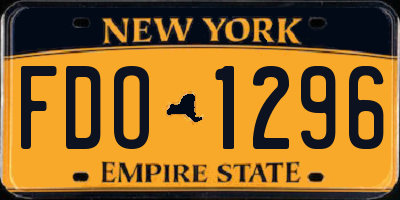 NY license plate FDO1296