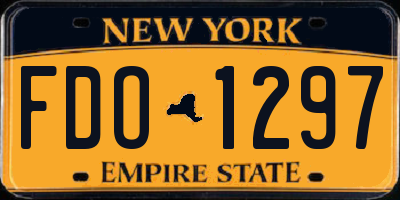 NY license plate FDO1297