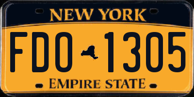 NY license plate FDO1305