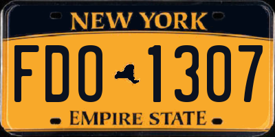 NY license plate FDO1307
