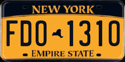 NY license plate FDO1310