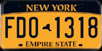 NY license plate FDO1318