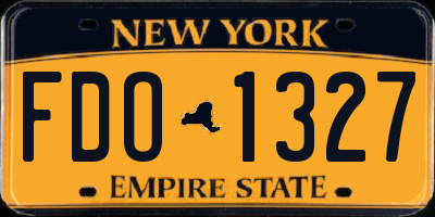 NY license plate FDO1327