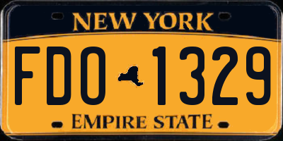 NY license plate FDO1329