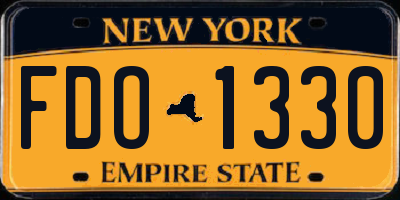 NY license plate FDO1330