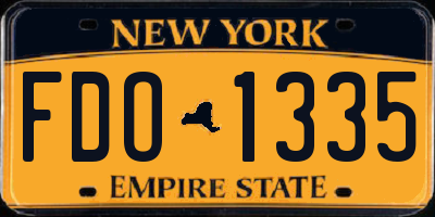 NY license plate FDO1335