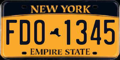 NY license plate FDO1345