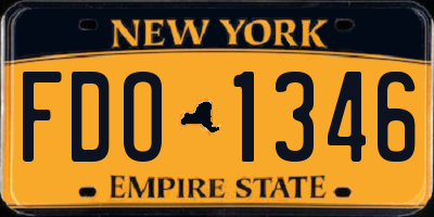 NY license plate FDO1346