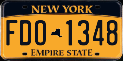 NY license plate FDO1348