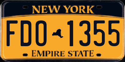 NY license plate FDO1355