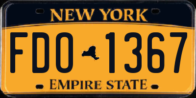 NY license plate FDO1367