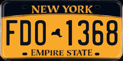 NY license plate FDO1368