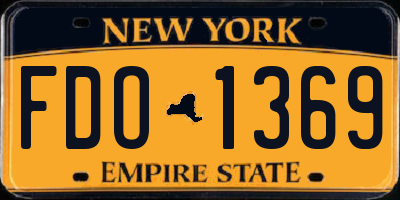 NY license plate FDO1369
