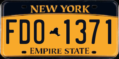 NY license plate FDO1371
