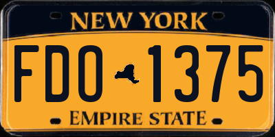 NY license plate FDO1375