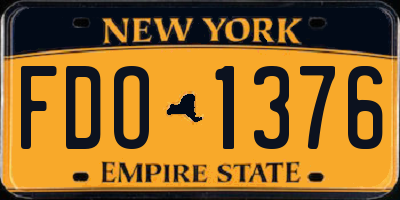 NY license plate FDO1376