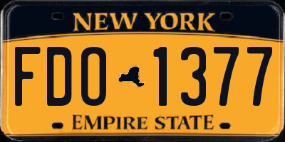 NY license plate FDO1377
