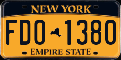 NY license plate FDO1380