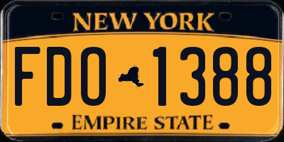 NY license plate FDO1388